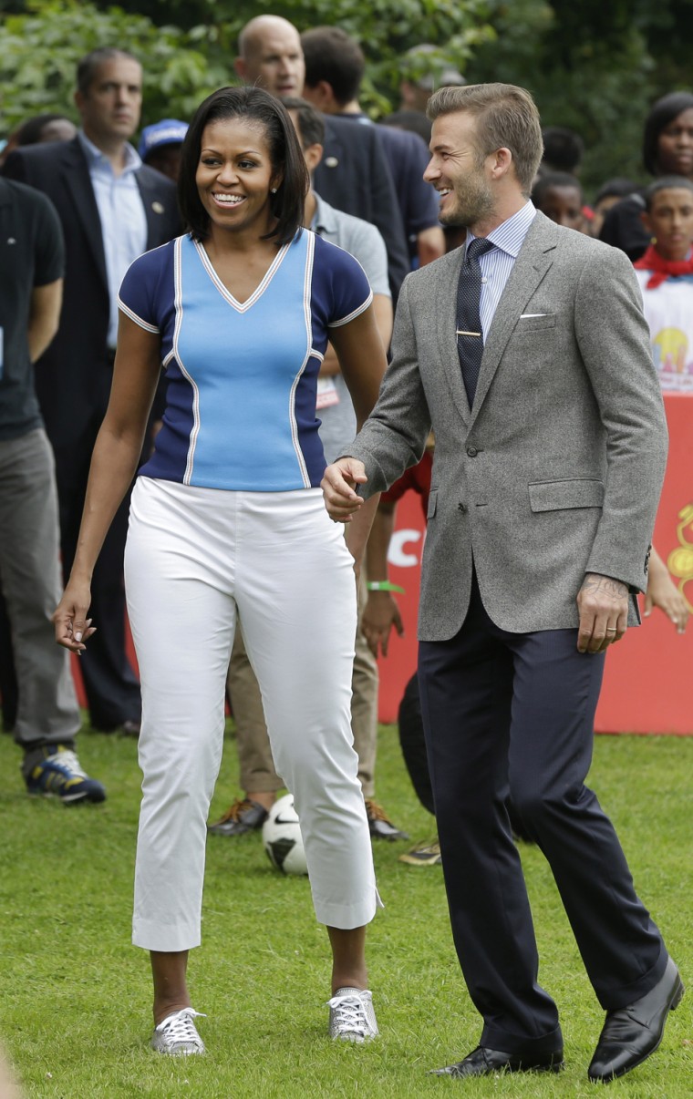 Image: Michelle Obama, David Beckham